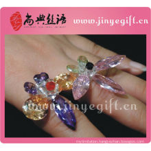 Guangzhou Unique Design Handmade Pink Zircon Ring